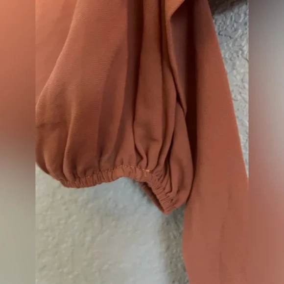 Blush BJ | Medium | Tie-Back/ Open Back | Crop Top | Bell Sleeves - Picture 7 of 10